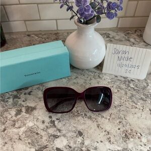 Tiffany & Co. Burgundy Sunglasses